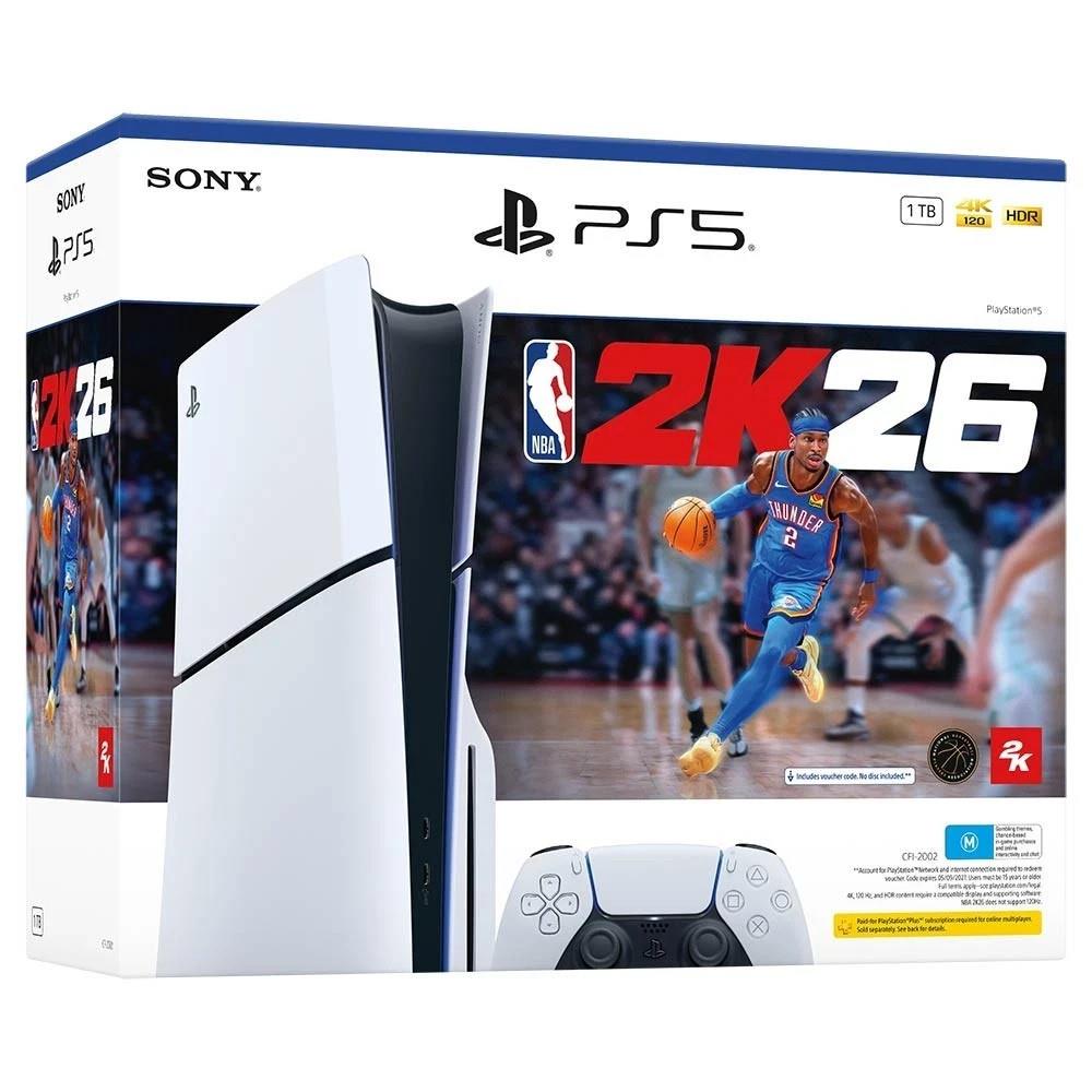 Sony Playstation 5 (slim) Disc Console + Ps5 Nba 2k26 Game Bundle Au Stock