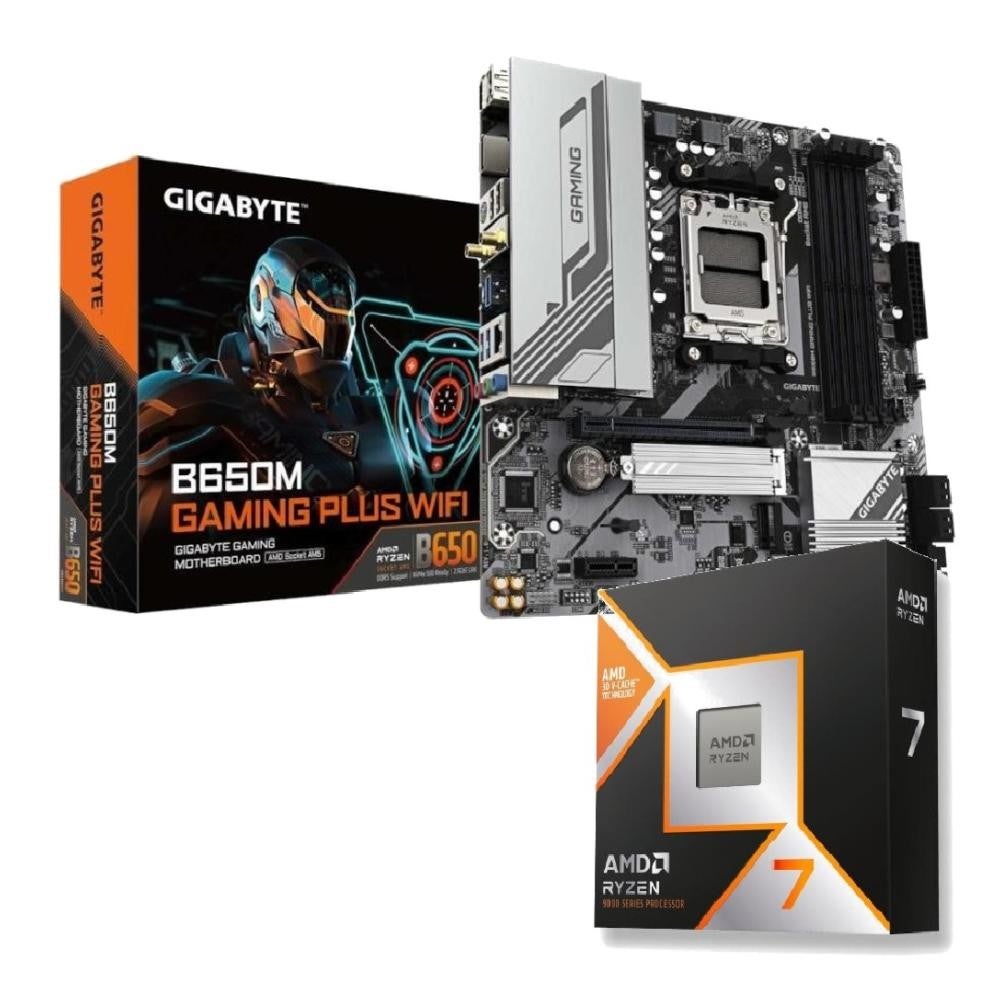 Amd Ryzen 7 9800x3d Processor + Gigabyte B650m Gaming Plus Wifi