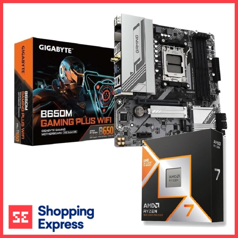 Amd Ryzen 7 9800x3d Desktop Cpu + Gigabyte B650m Gaming Plus Wifi