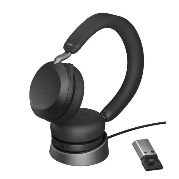 Jabra Evolve2 75 Uc Bluetooth Headset, Includes Charging Stand &