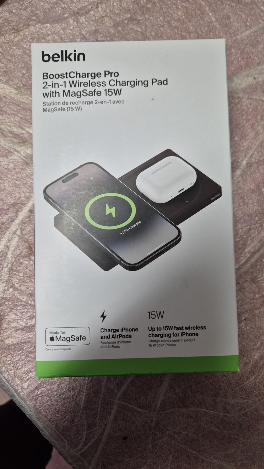 Belkin Boostcharge Pro 2-in-1 Magnetic Charging Pad Black