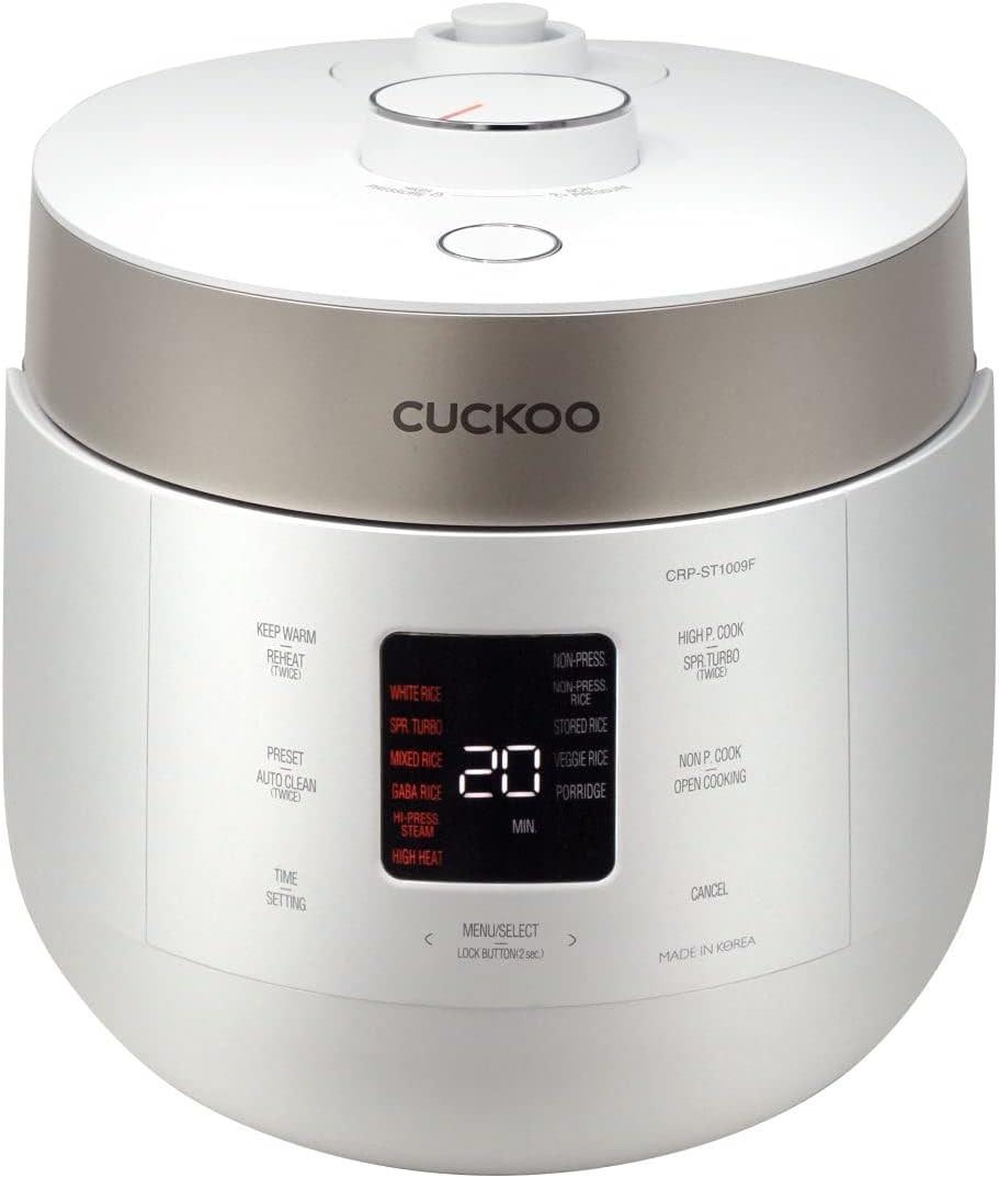 Cuckoo 10-cup Twin Pressure Rice Cooker, High/non-pressure Steam,