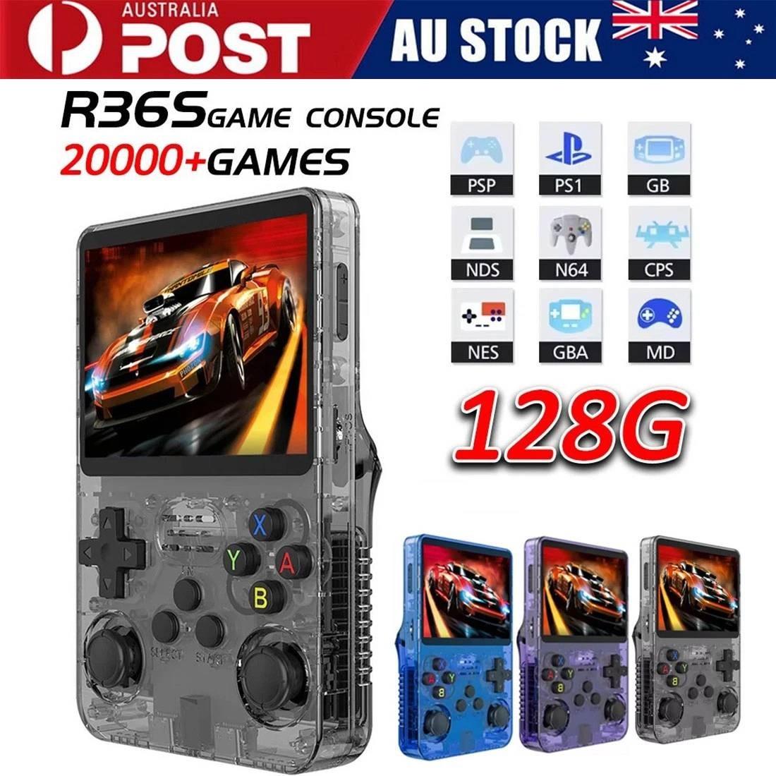 64gb/128gb R36s Video Games Consoles 15000+ Games Retro Handheld Game Console