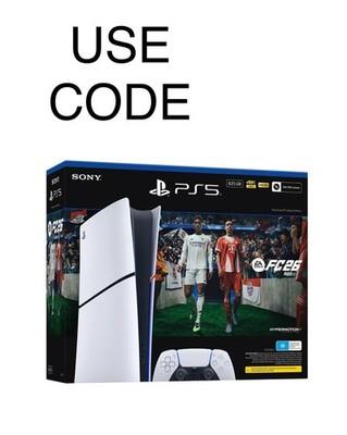 Ps5 Playstation 5 Digital Edition Console 825gb - Ea Sports 26 Bundle, White,