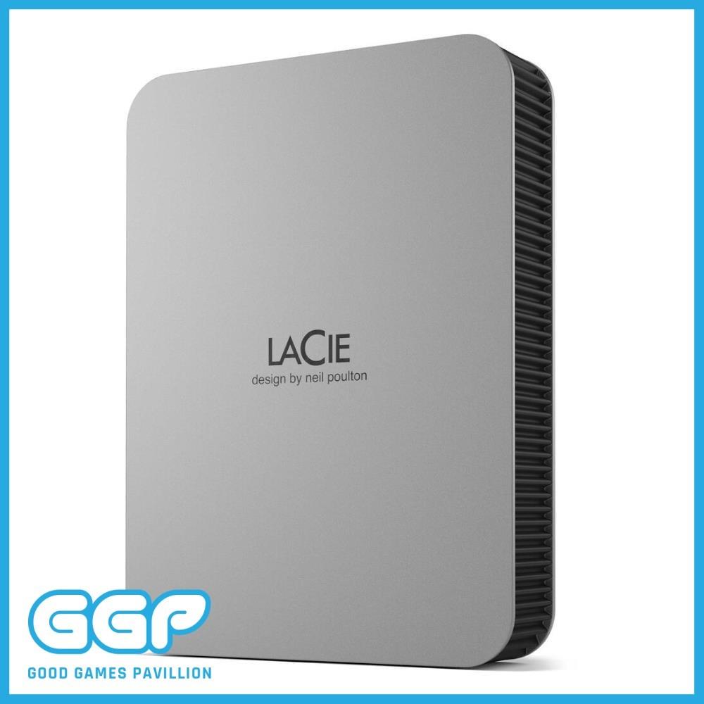 Lacie 2tb Mobile Hdd Drive Portable Hard Drive Usb-c Moon Silver