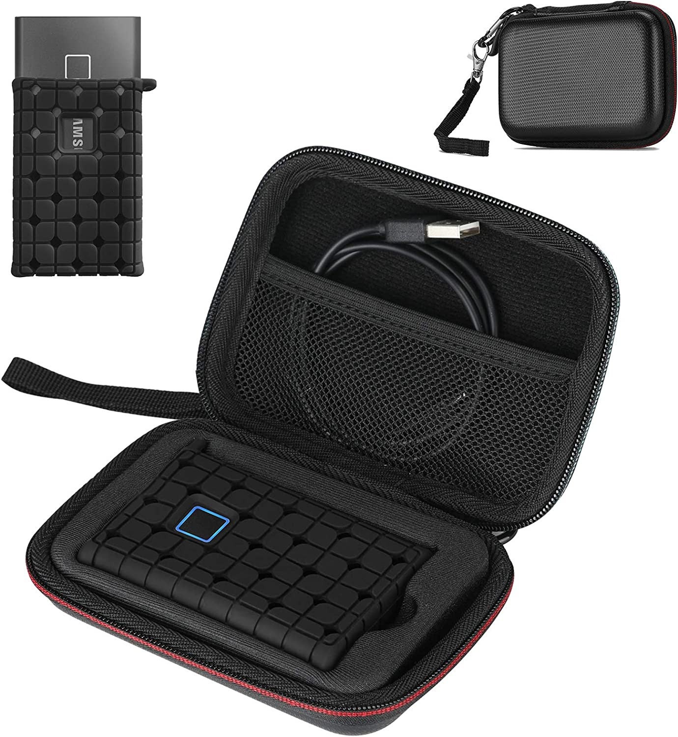 Samsung T7 / T7 Touch Portable Ssd Carrying Case With Silicone Cover,