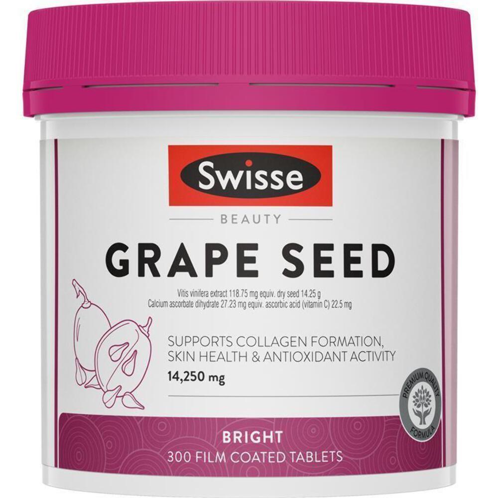 Swisse Beauty Grape Seed Extract 14250mg, 300 Vegan Tablets With