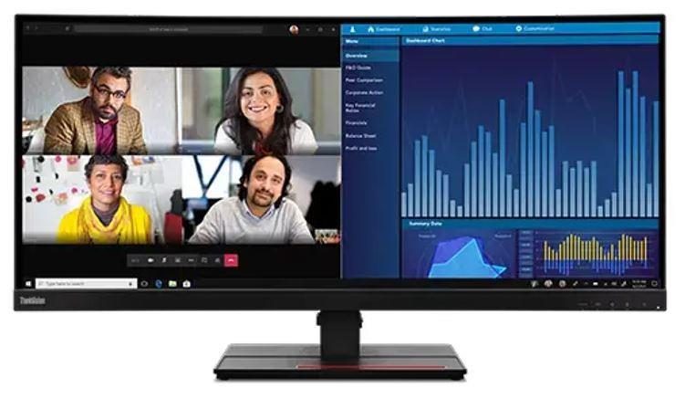 Lenovo Thinkvision P34w-20 34' 60hz Qhd Ips Monitor 3440 X 1440 21:09
