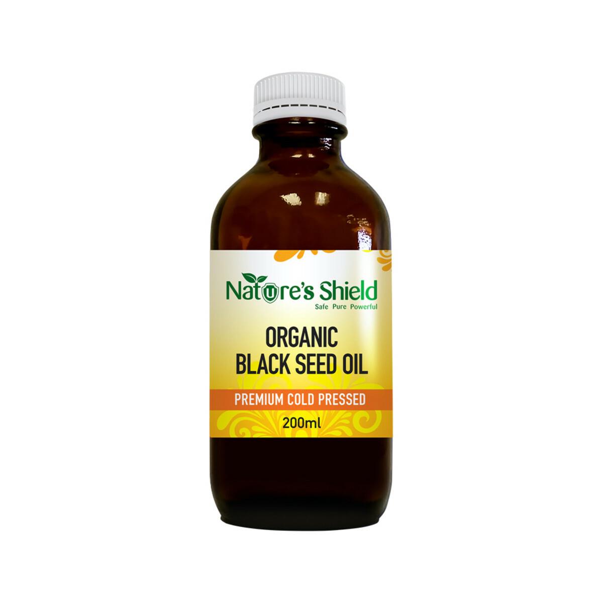 Nature's Shield Organic Black Seed Oil 200ml Natures Shield