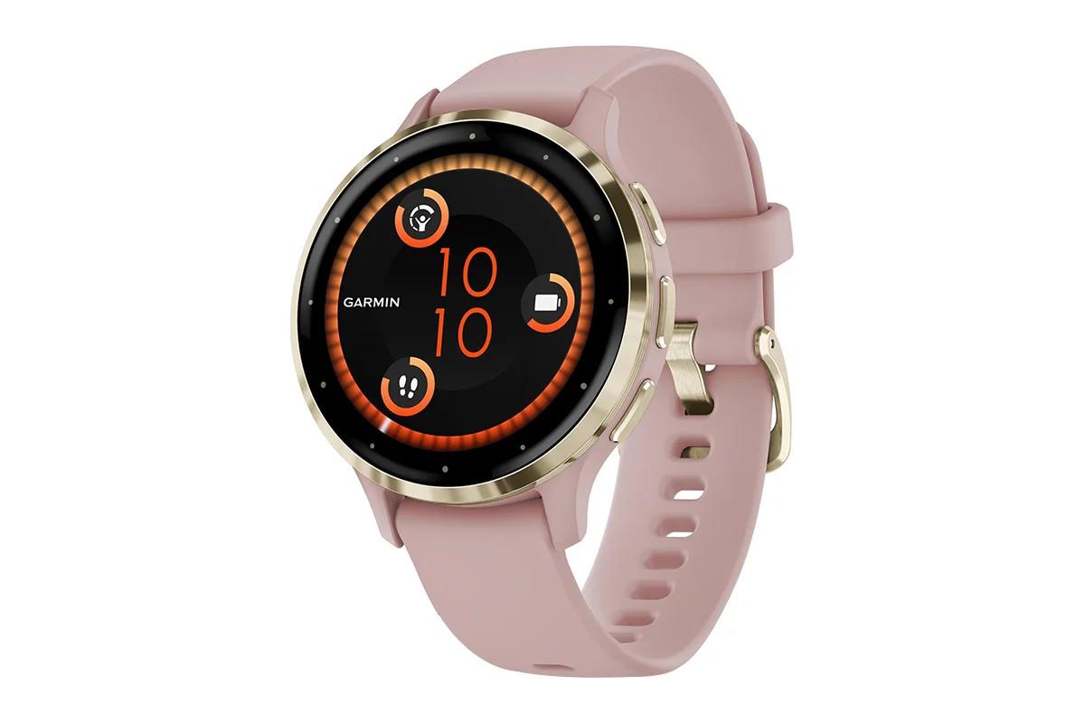 Garmin Venu 3s Smart Sports Watch (soft Gold With Dust Rose Band,