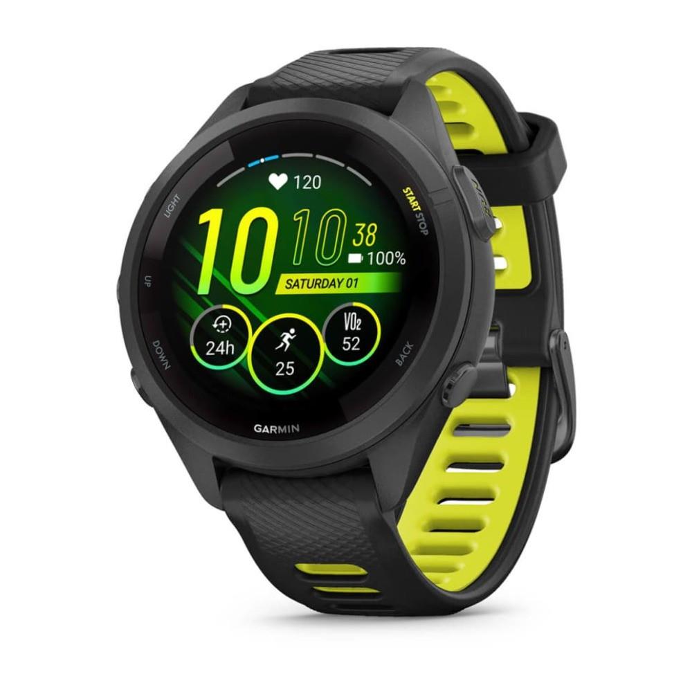 Garmin Forerunner 265s Sports Watch - Black/amp Yellow Free Post