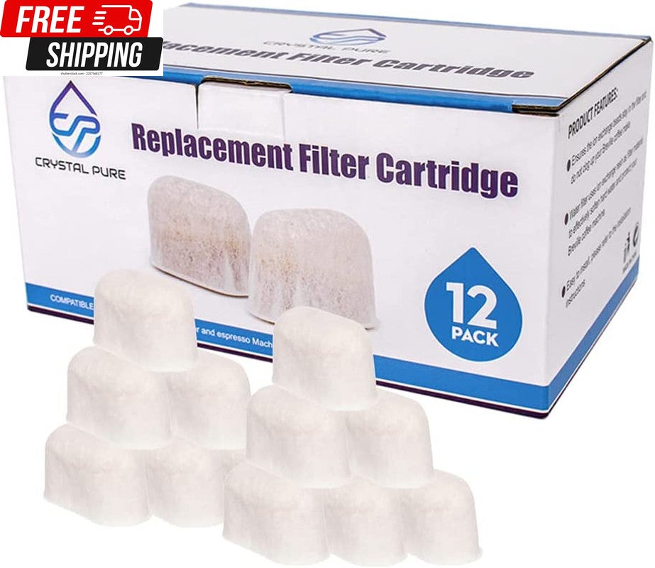Crystal Pure 12-pack Water Filters For Breville Bes840 Bes860 Bes870