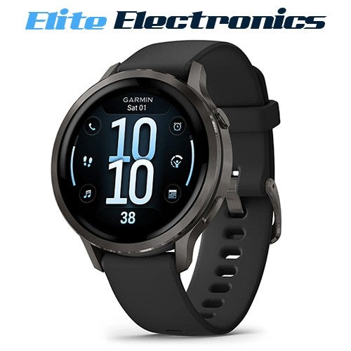 Garmin Venu 4 - 41 Mm - Slate W/ Black Silicone Band (010-03013-02)