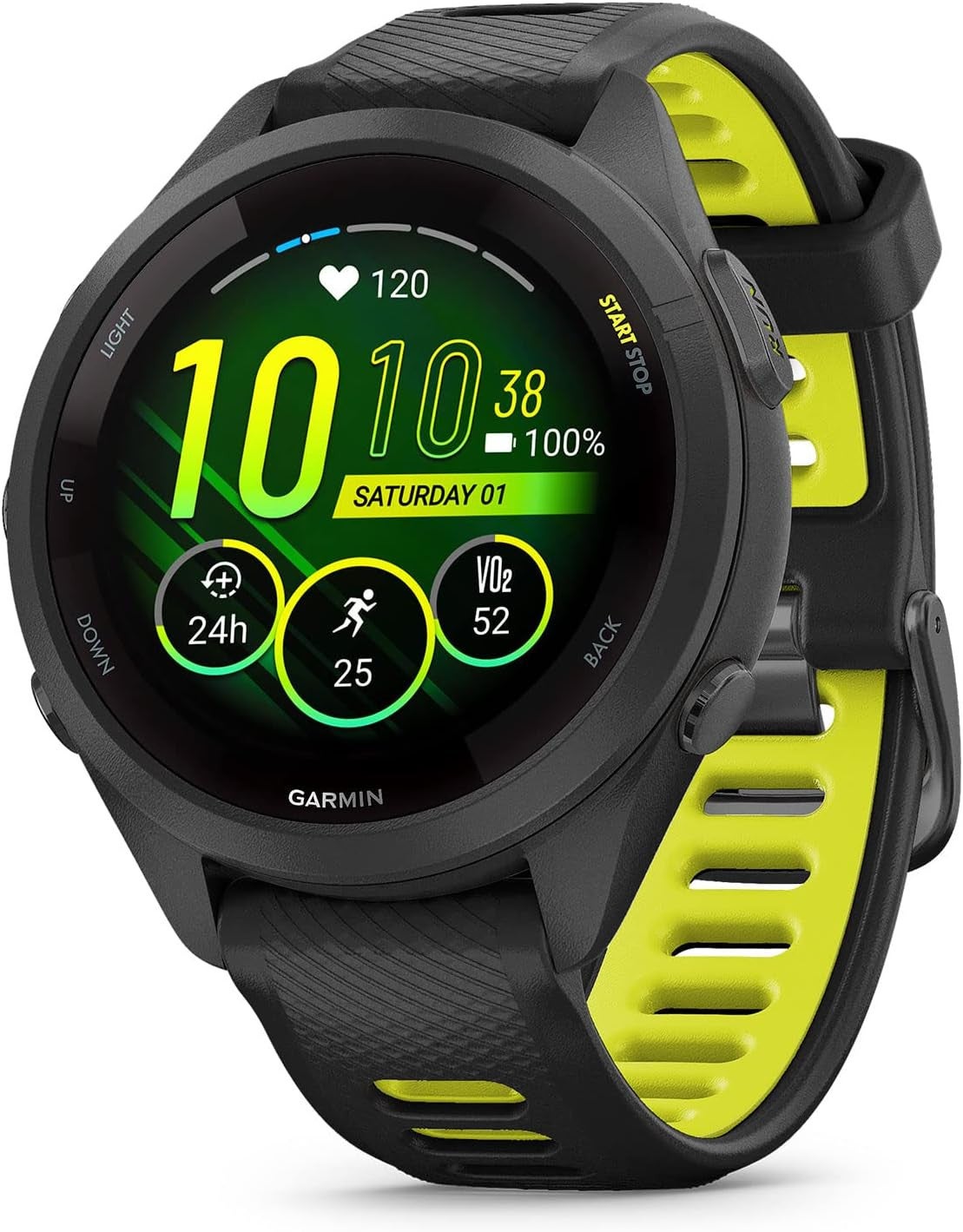 Garmin Forerunner 265s Running Smartwatch - Black And Amp Yellow