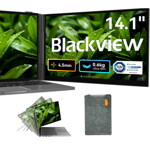 Blackview Scm6 Laptop Screen Extender 14" Fhd Portable Monitor Usb-c Windows Mac