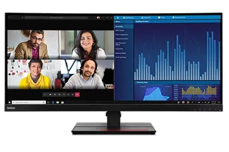 Lenovo Thinkvision P34w-20 34' 60hz Qhd Ips Monitor 4k 3440 X 1440