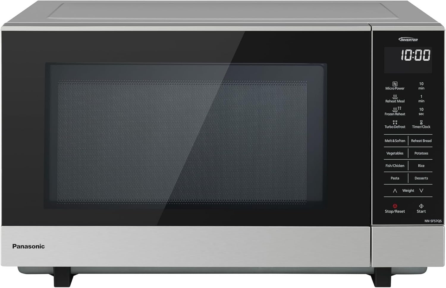 Panasonic 27l 1000w Inverter Flatbed Microwave, 17 Pre-programmed