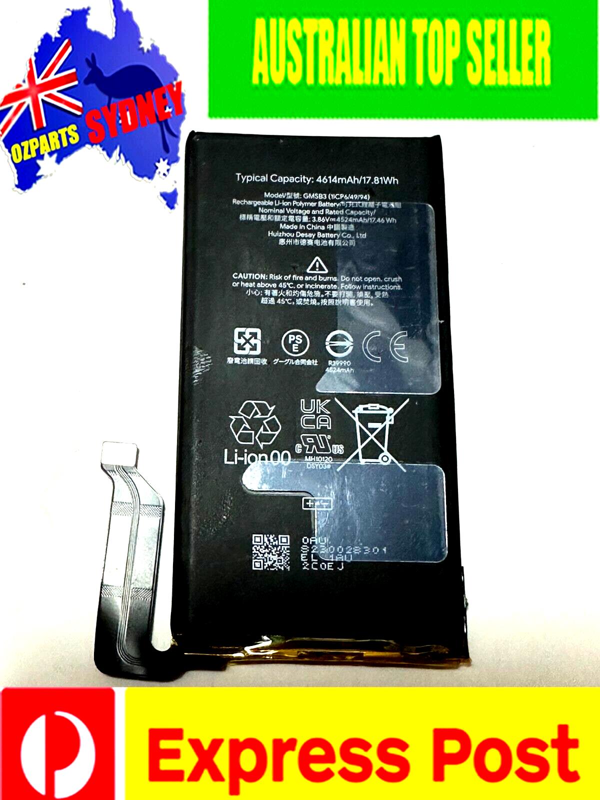 Original Google Pixel 6, Gmsb3, Li-ion Battery, 4614mah