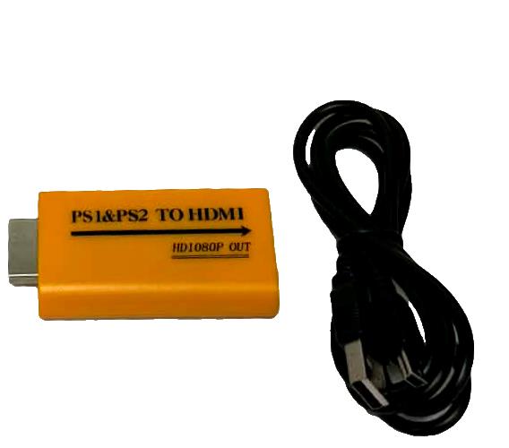Ps1 / Ps2 To Hdmi Video Converter Playstation 1 & 2 Yellow