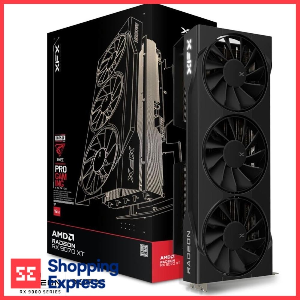 Xfx Radeon Swift Rx 9070 Xt Triple Fan 16gb Graphics Video Card -