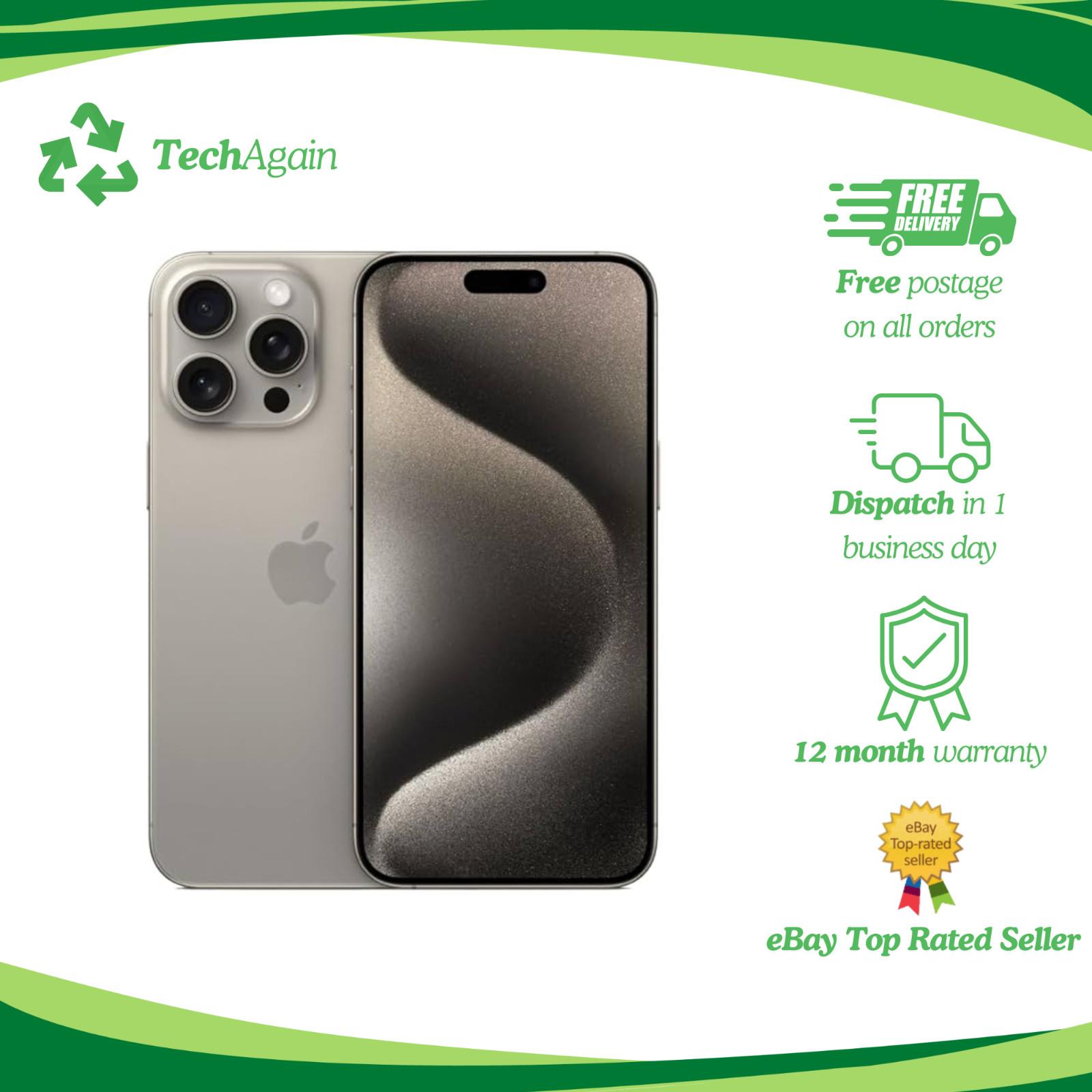 Apple Iphone 15 Pro Max - (256gb Natural Titanium) - Esim - Excellent