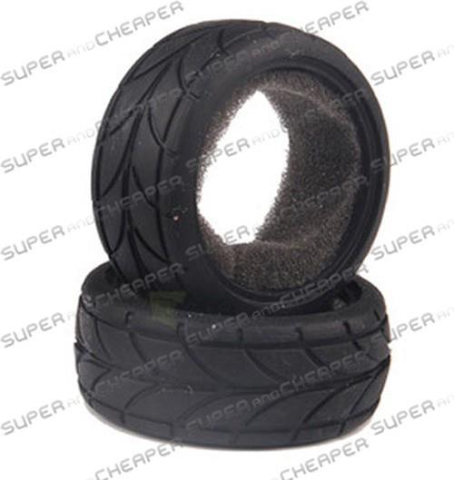Hsp Parts 82828 Anti-skid On Road Tires 2p For 1/16 Rc Car