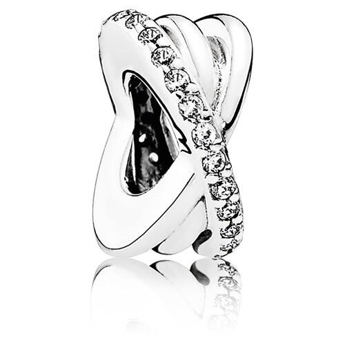 Authentic Genuine Pandora Sparkling & Polished Lines Spacer Charm