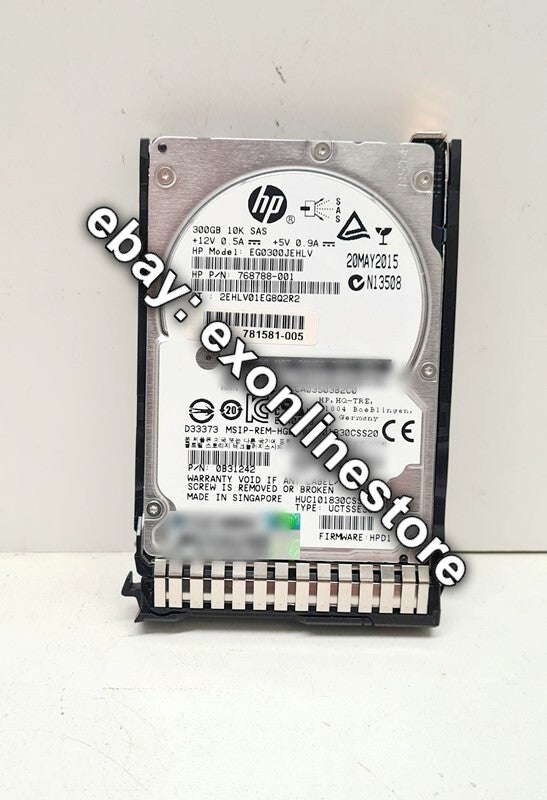 785067-b21 - Hpe 300gb Sas 12g 10k Sff Sc Hdd (fru: 785410-001)