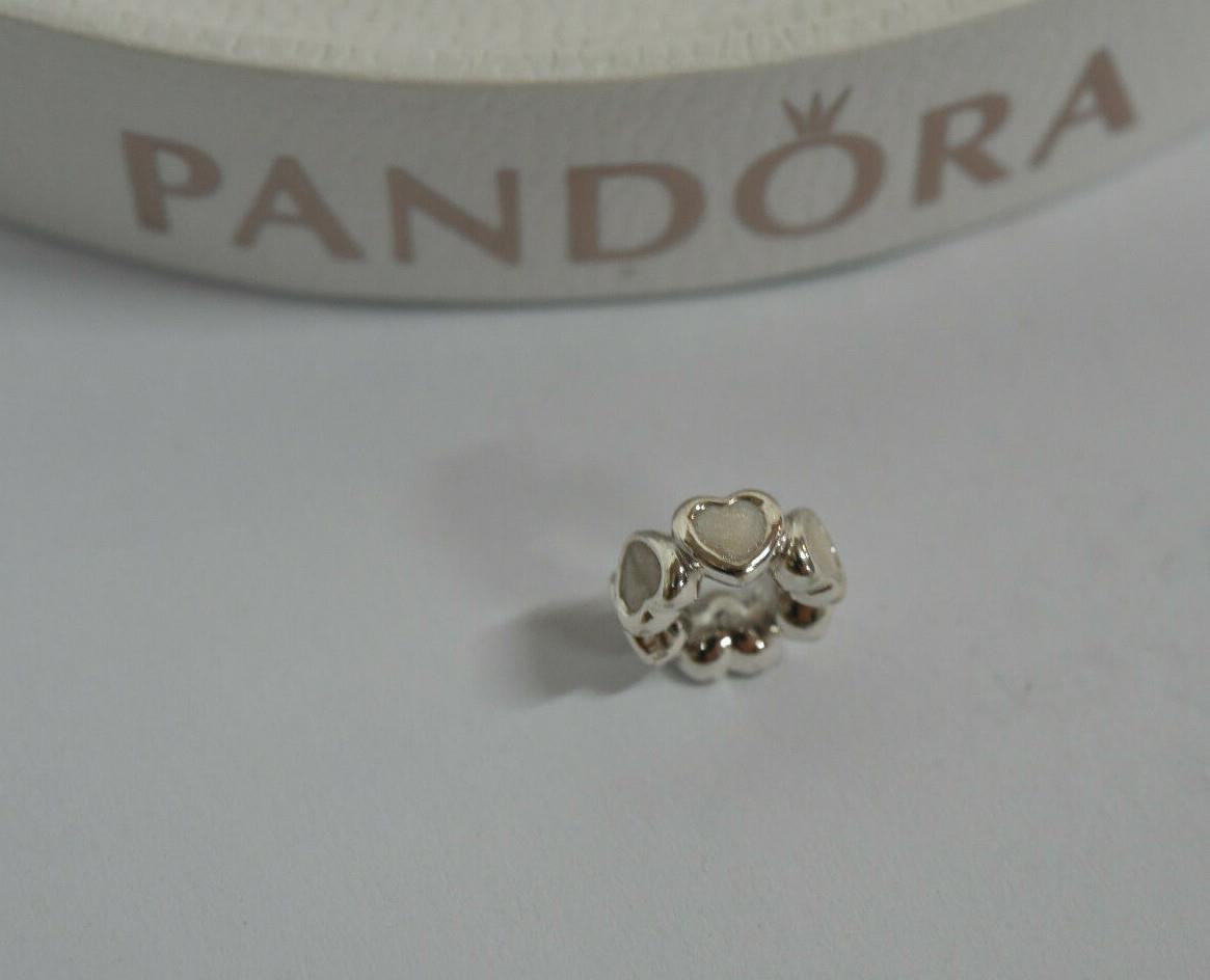 Pandora Abundance Of Love Spacer Charm - Silver & Silver Enamel -