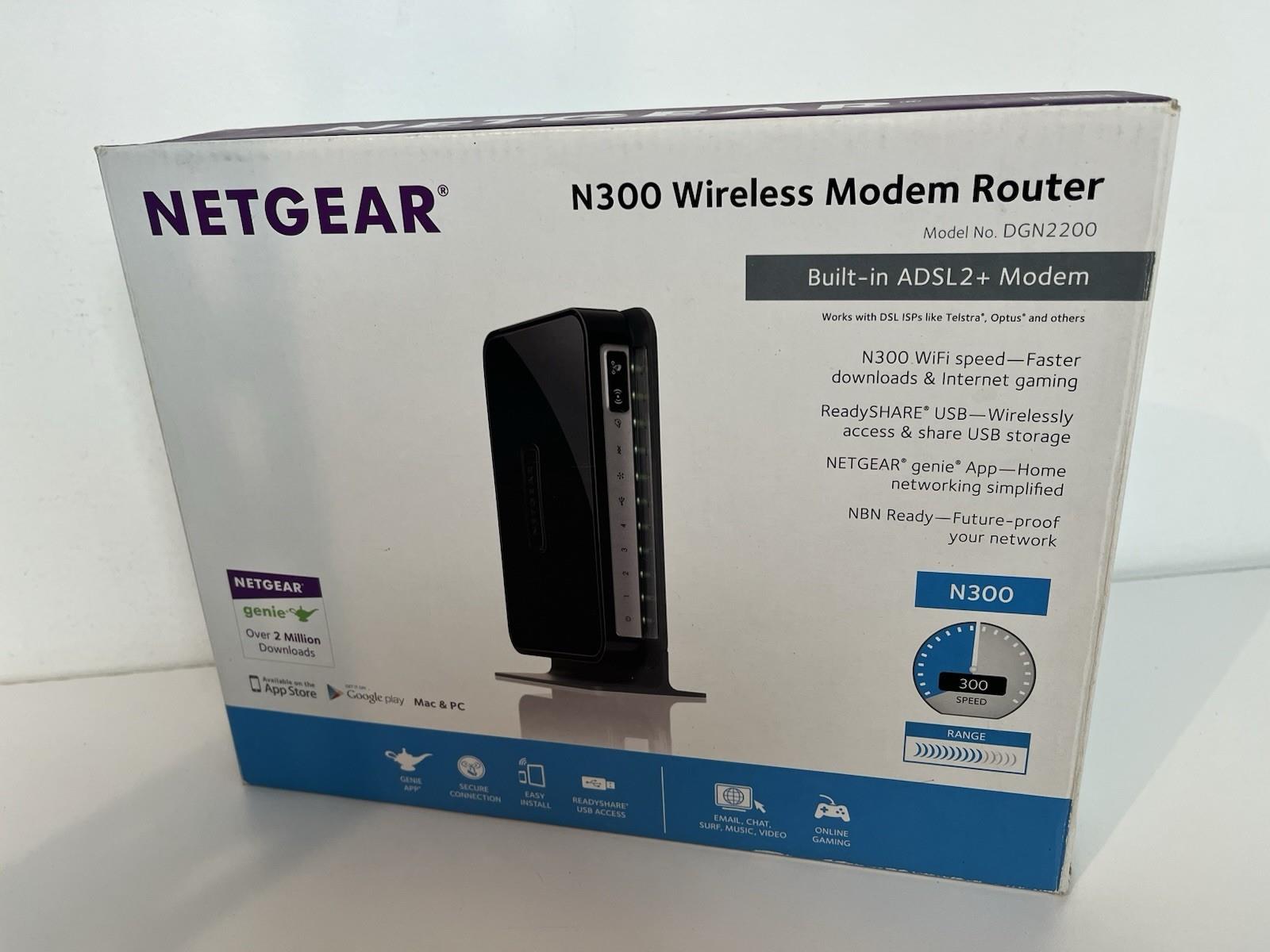 Netgear N300 Wireless Gigabit Adsl2+ Modem Router Dng2200 - Like