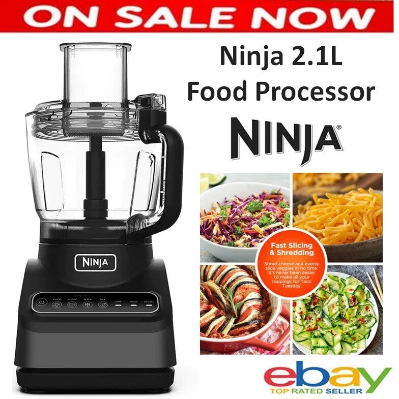 Ninja 2.1l Food Processor Electric 850w Dough Mixer Vegetable Shredder Slicer