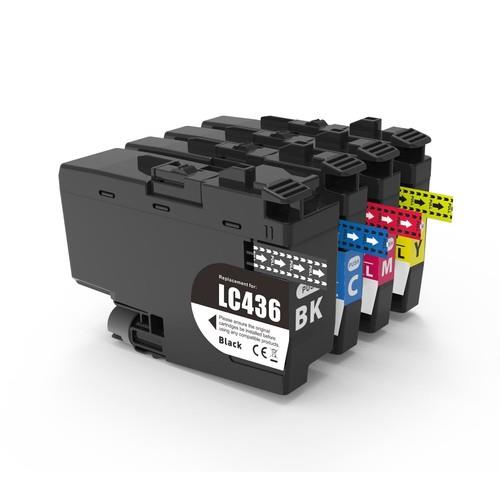 4 Generic Lc436 Lc-436 Ink For Brother Mfc-j4340dw J4440dw J4540dw J5955dw