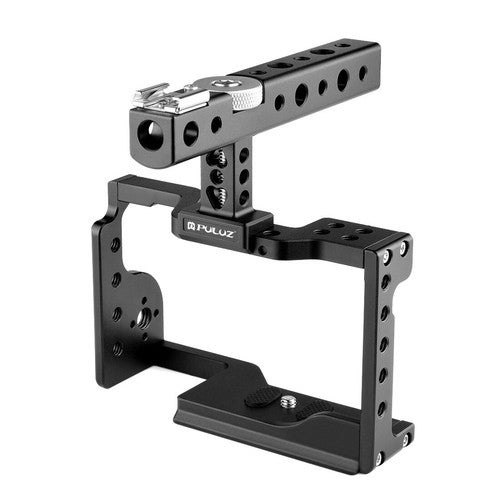 Puluz Video Camera Cage Stabilizer With Handle For Sony A6600 / Ilce-6600
