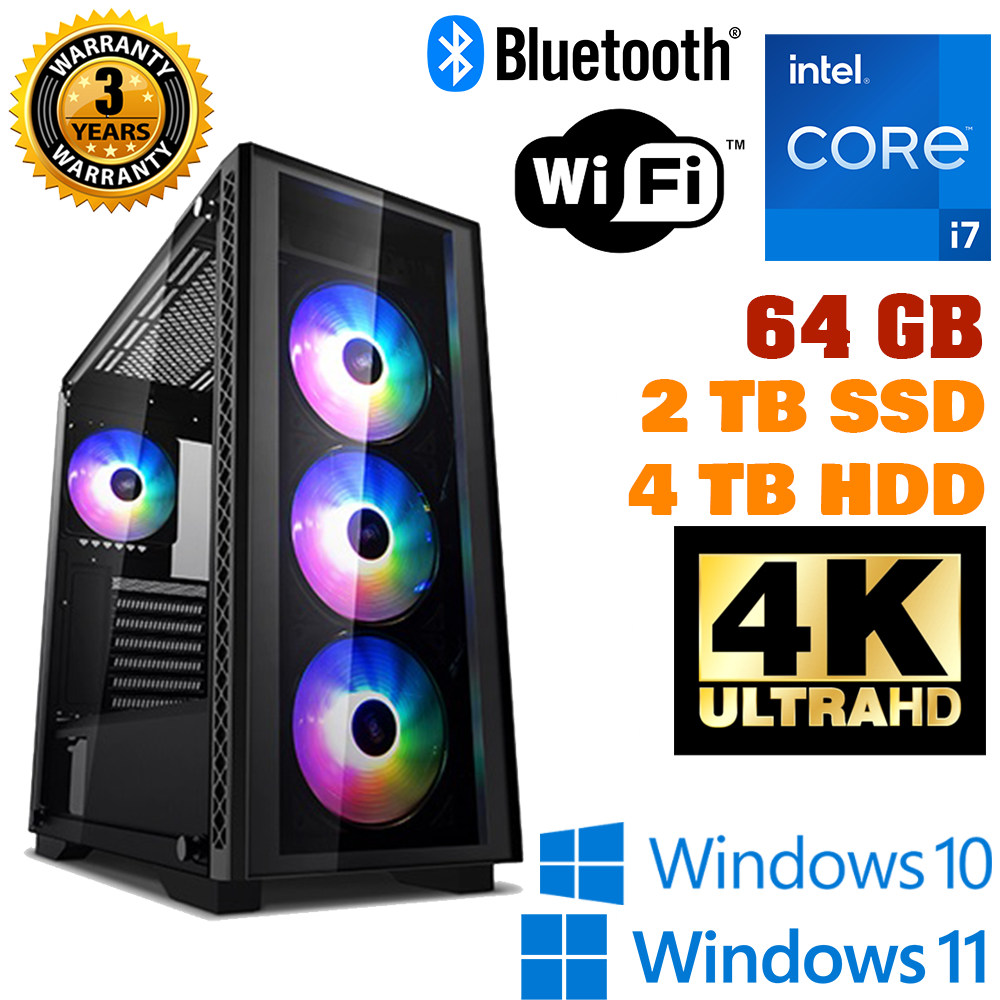 Intel Core I7 13700 | 64 Gb Ram| 2tb Ssd+4tb Hdd |gaming Workstation Computer Pc