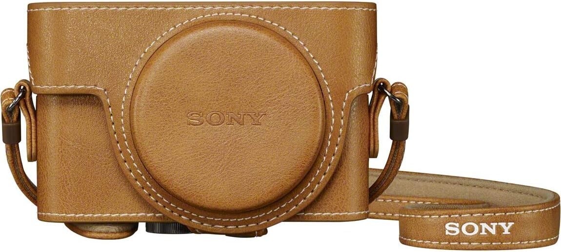 Sony Lcj-rxk Camera Jacket Leather Case Lcj-rxk Beige For Rx100 Series