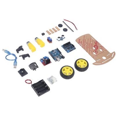 Smart Car Chassis Kit Pcb 4 Battery Compartments Highly Integrated 2wd