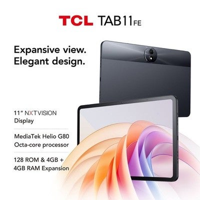 Tcl Tab 11 Fe Tablet 11" Wi-fi 128gb Grey- Aus Stock- Brand