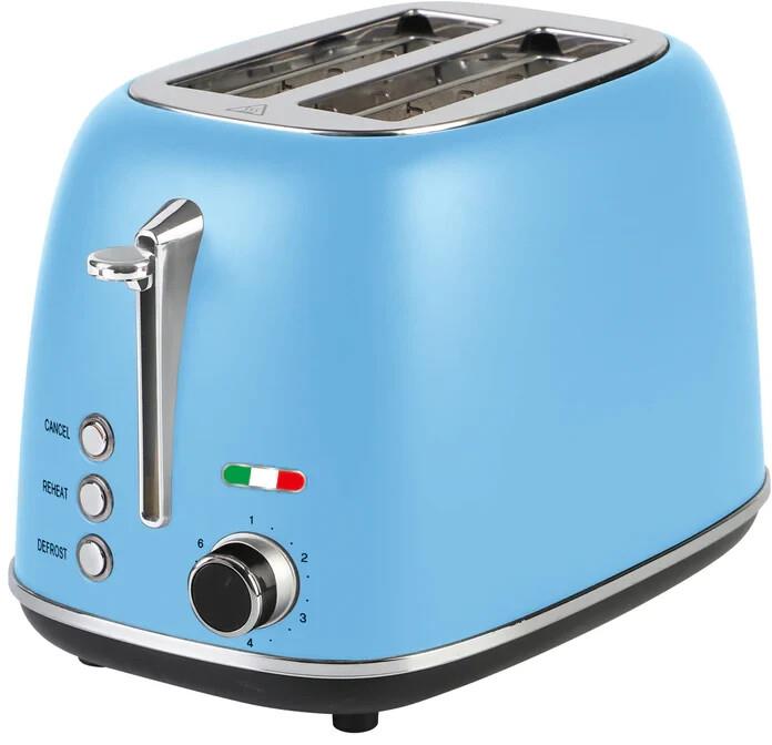 Vintage Electric 2 Slice Toaster Stainless Steel (sky Blue)