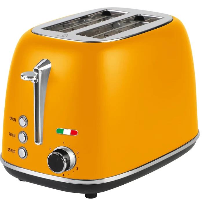 Vintage Electric 2 Slice Toaster Stainless Steel (mango Orange)