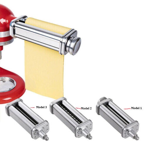 Stainless Steel Pasta Roller & Cutter Attachment For Kitchen Aid Stand Mixer