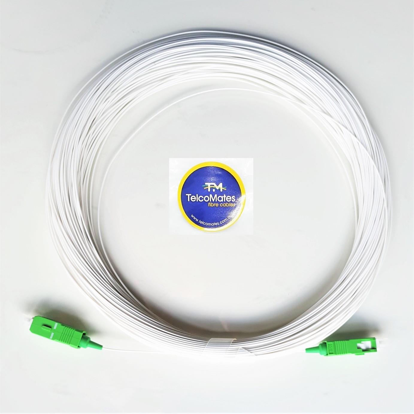 Nbn Fibre Optic Cable Patch Cord Ultra Thin (50m) For Ntd Modem To Pcd Wallbox