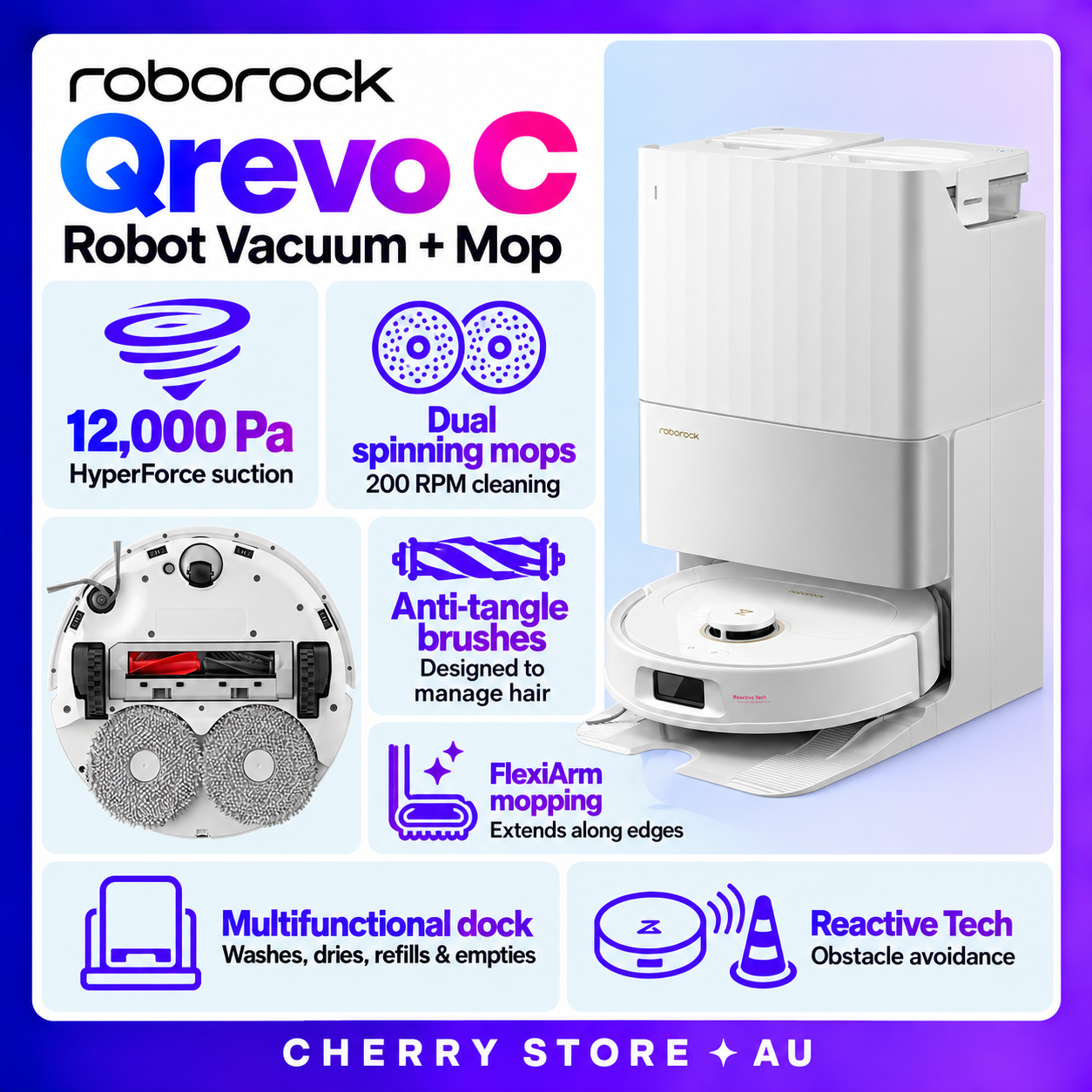 Roborock Qrevo C Vacuum Cleaner - White