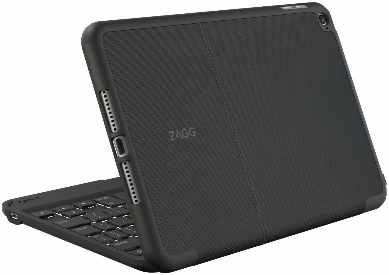 Zagg Case For Ipad Mini 4 Folio Keyboard Bluetooth Backlit Black - New- Oz Stock