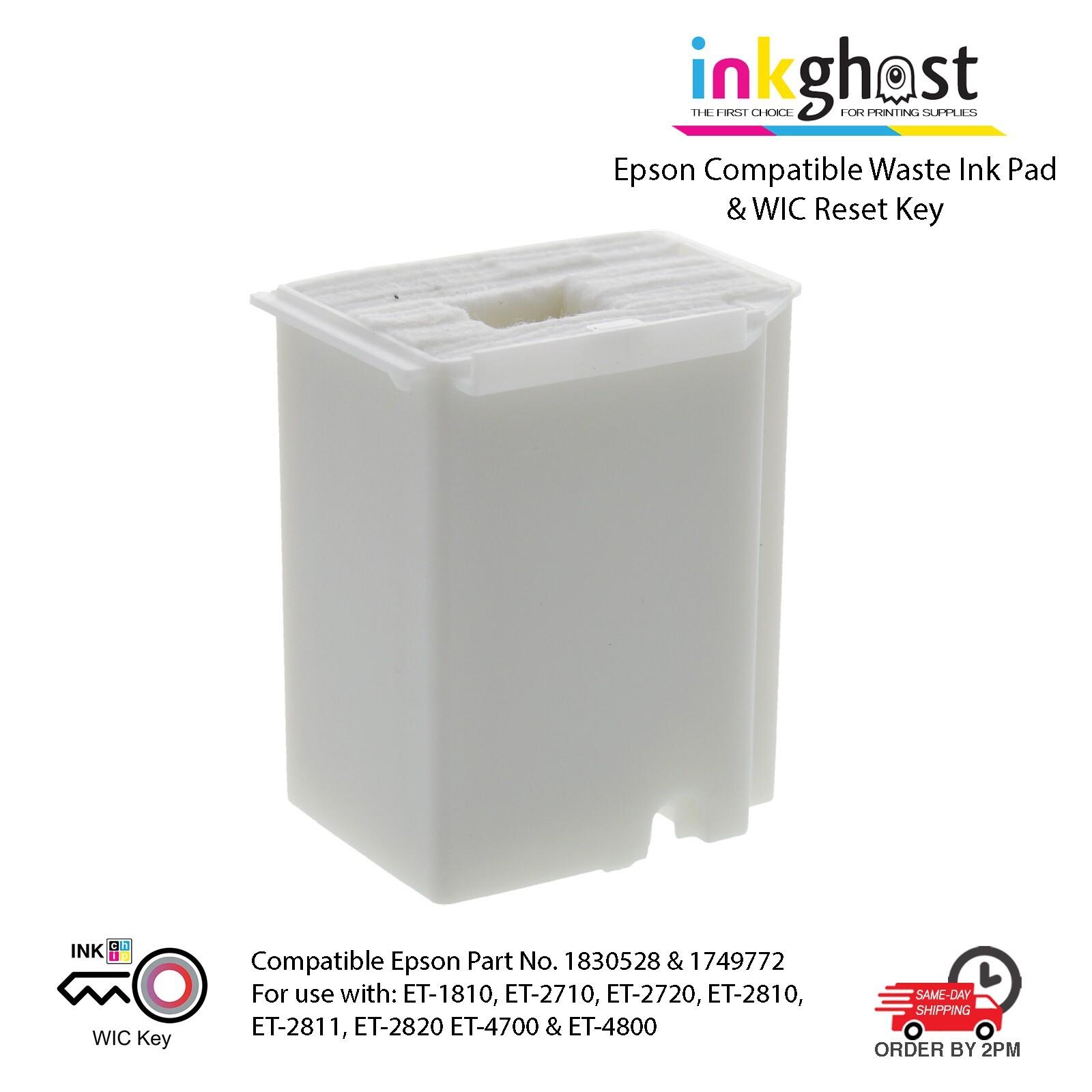 Ink Pad Replacement Box For Epson Ecotank Et-1810 Et-2710 Et-2720 + Wic Reset