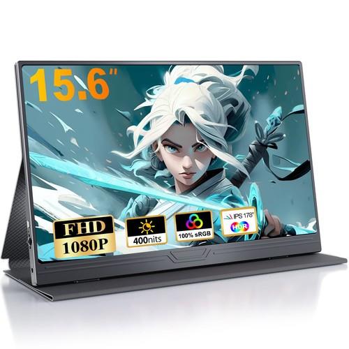 Uperfect 15.6" Portable Monit 1080p Second Computer Gaming Display Lightweight