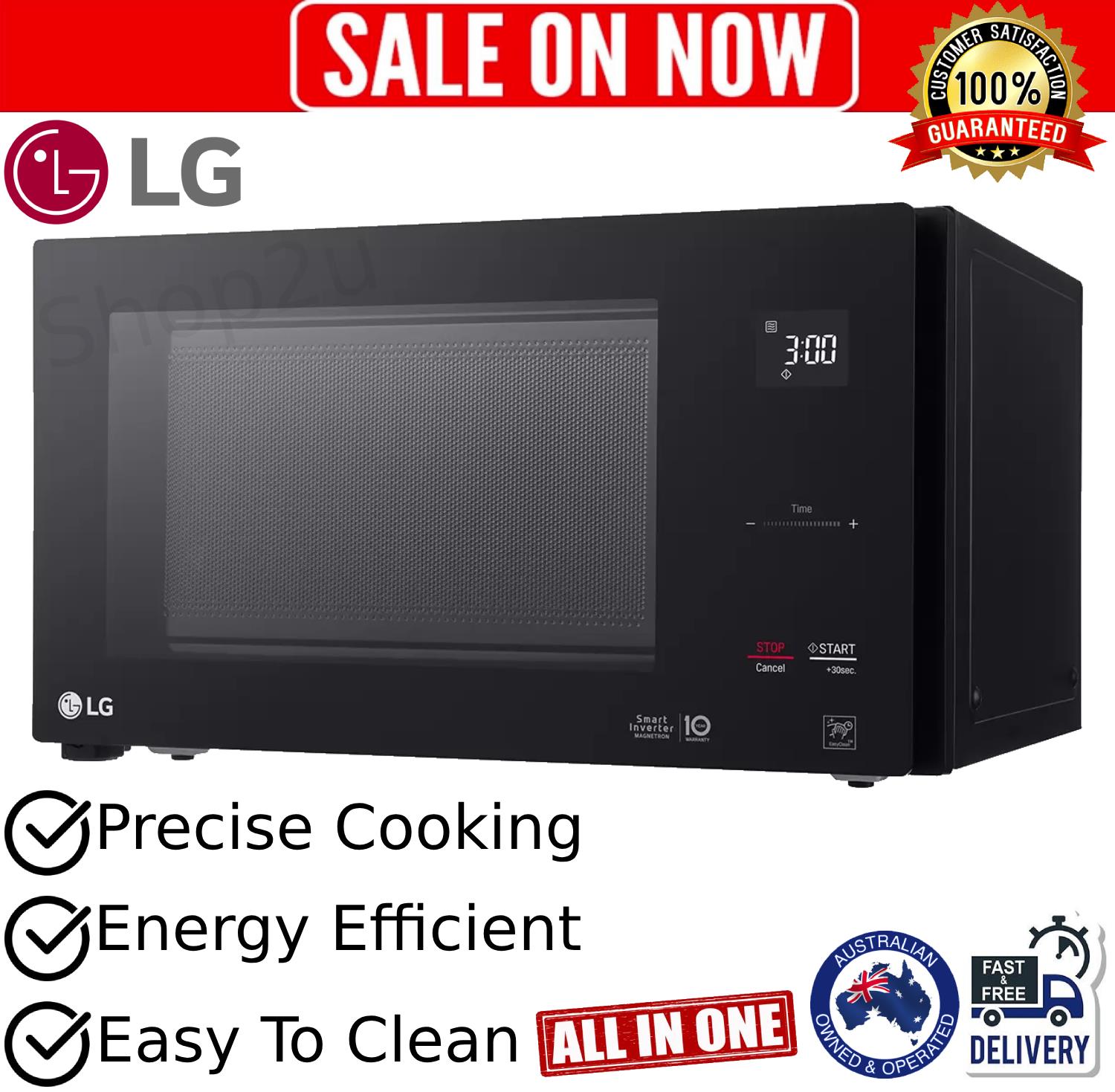 Lg 42l Smart Inverter Microwave Oven In Black Anti-bacterial Quick Start Cooker