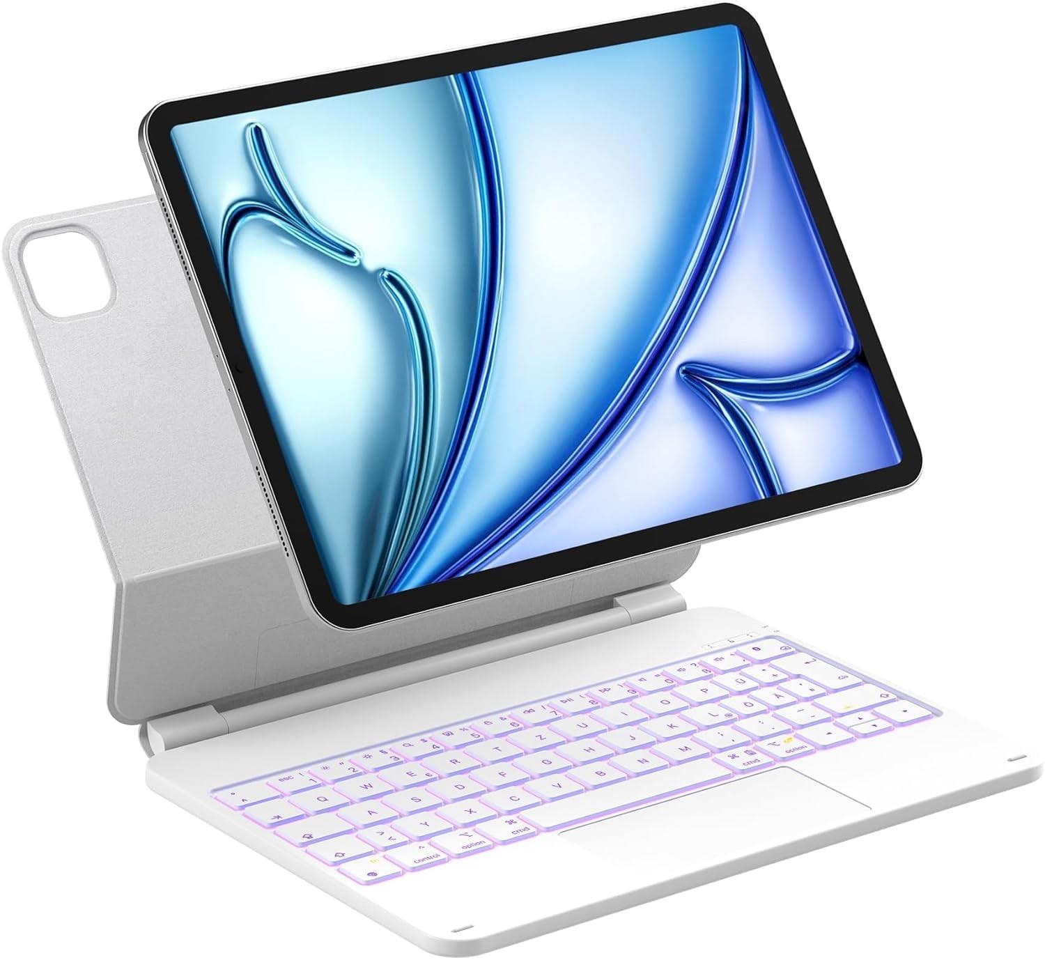 Magnetic Keyboard Case For Ipad Air 11 M3/m2 & Pro 11 Backlit Trackpad
