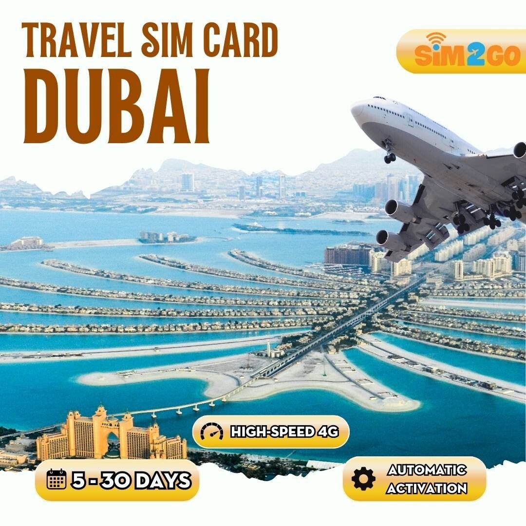 Dubai/ Uae Travel Sim Card Unlimited Data Plans | Prepaid 4g Sim Card | Travel