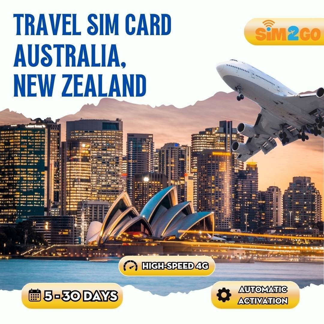 Australia & Zealand Travel Sim Card Unlimited Data Plan