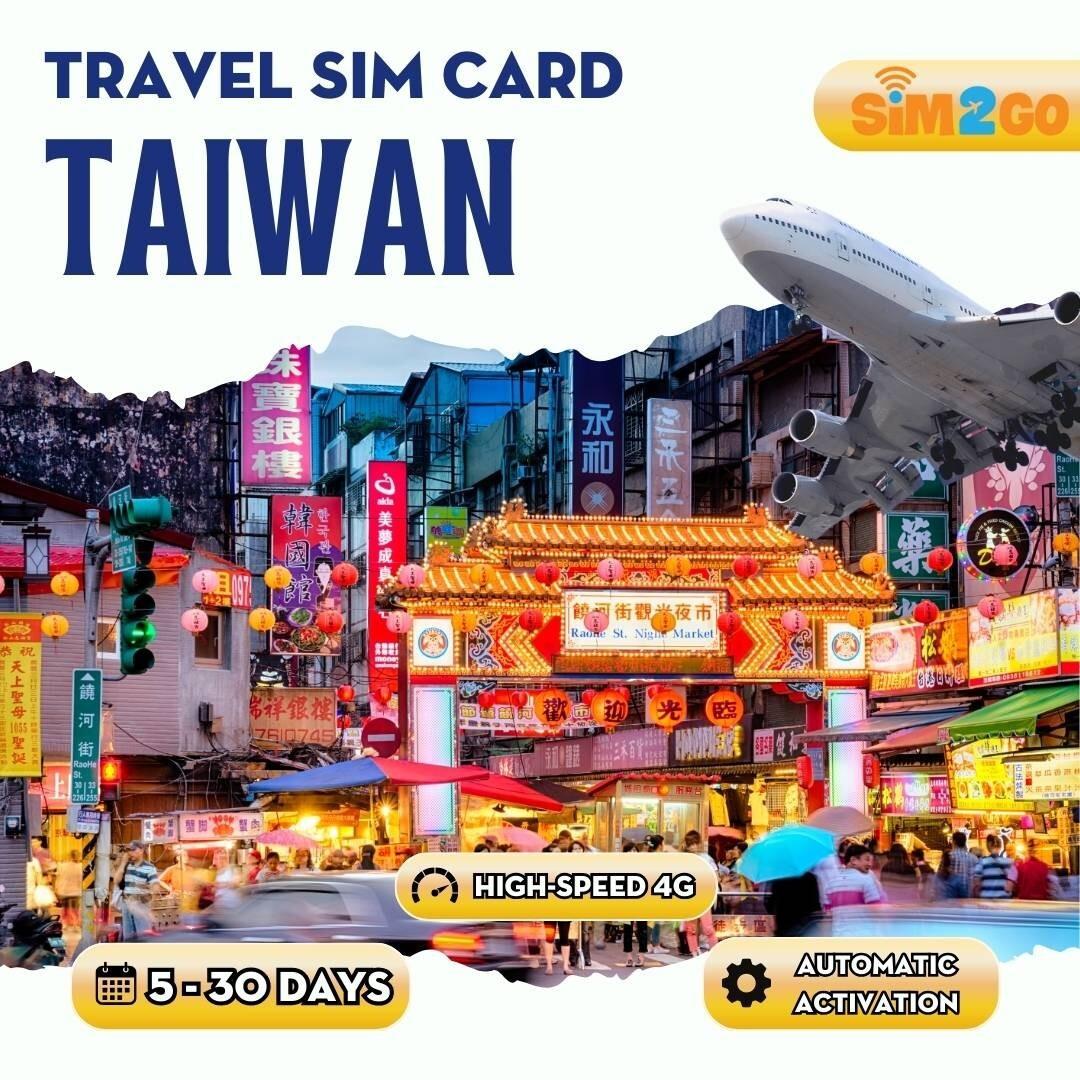Taiwan Travel Sim Card 4g Data Unlimited Data Plan | 4 Day -30 Day